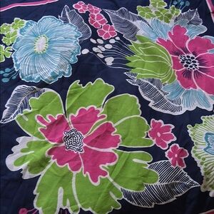 Floral Print Scarf in Pink, Green, and Blue